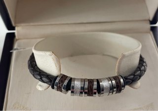 Brazalete Hombre Fred Bennett Piel Marrón Acero