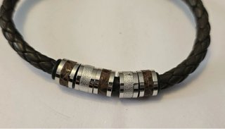 Brazalete Hombre Fred Bennett Piel Marrón Acero