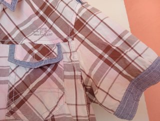 Camisa cuadros manga corta Talla L