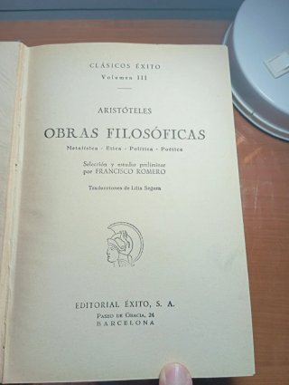 Obras Filosóficas Aristóteles Vol. III