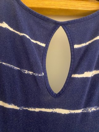 Vestido largo Surkana rayas azul y blanco
