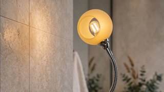Lampada da parete Polipo vetro ambra