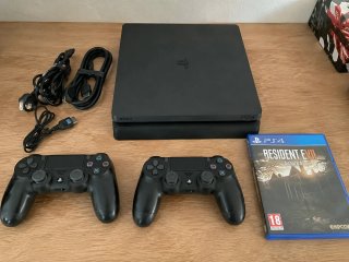 PS4 Slim Negra + 2 Mandos