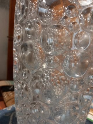 Vaso Cristallo Bohemia Bolle Trasparente