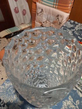 Vaso Cristallo Bohemia Bolle Trasparente