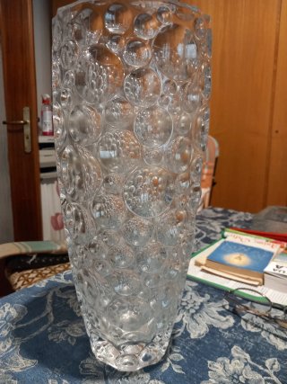 Vaso Cristallo Bohemia Bolle Trasparente
