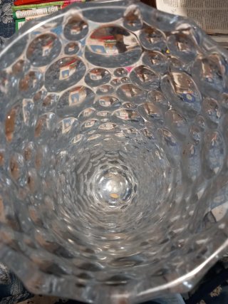 Vaso Cristallo Bohemia Bolle Trasparente