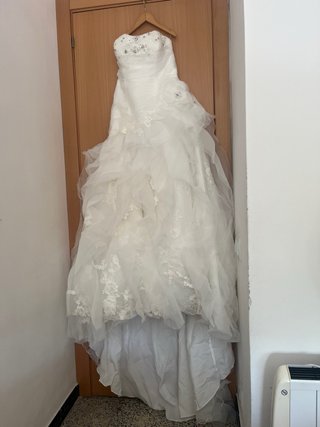 Vestido de Novia Blanco con Pedrería