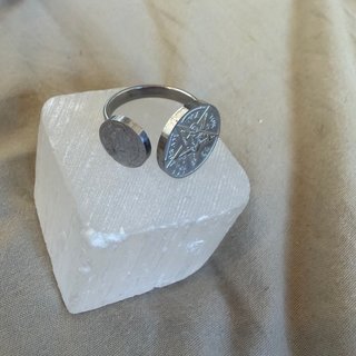Anillo Acero Inoxidable San Benito Estrella
