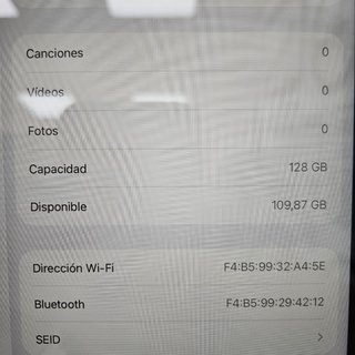 Ordenador portátil Apple Ipad A16 11Gen 128GB 100% bat 47ci