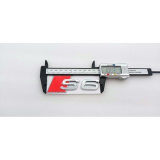 EMBLEMA LETRAS AUDI S6 CROMADAS 10X3cm