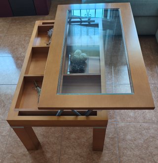 Sets mesas y 6 Sillas Madera Cerezo