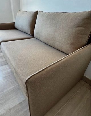 Sofá Cama Beige Tela