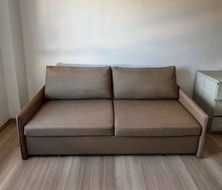 Sofá Cama Beige Tela