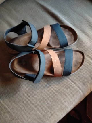 Sandalias Talla 44 Negro y Marrón