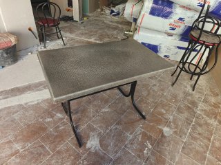 4 Mesas 110x70 cm patas de metal