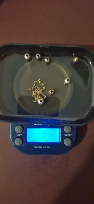 Cadena Oro 18k y 7 Bolas Oro/Plata