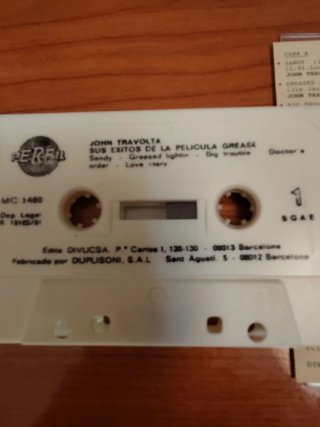 Cassette John Travolta GREASE Canta Exitos Pelicul