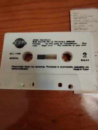 Cassette John Travolta GREASE Canta Exitos Pelicul