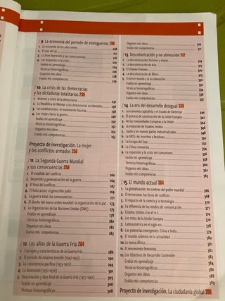 Historia del mundo contemporáneo 1o bachillerato