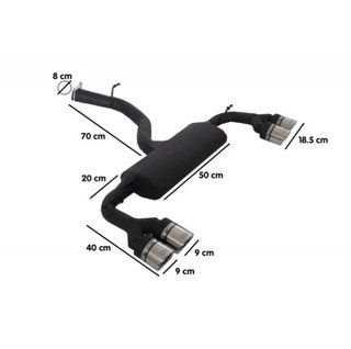 Silencioso trasero tipo Golf R para VW Golf 7.5