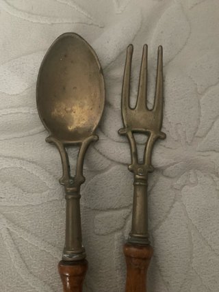Set Utensili Vintage Legno Metallo