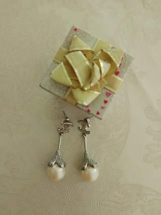Pendientes Chanel Perla y Plata