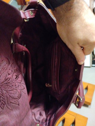 Bolso Desigual Morado Bordado