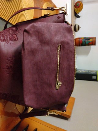 Bolso Desigual Morado Bordado