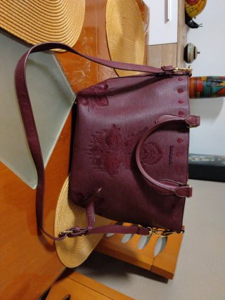 Bolso Desigual Morado Bordado