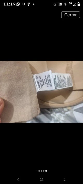 Sujetador Calvin Klein Beige