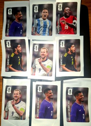 Lotto 9 figurine Panini Coca Cola Mondiali 2026