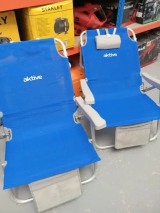 Pack di 2 sedie pieghevoli XXL AKTIVE