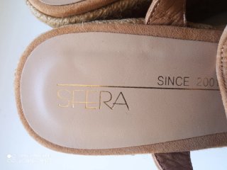 Sandalias SHEILA Beige/Marrón Cuña Trenzada