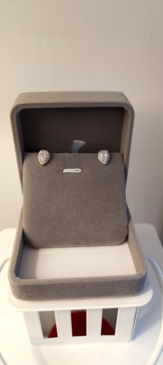 Orecchini Argento S925 Goccia Zirconi