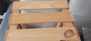 Caja de madera rústica como nueva Madera fuerte.
