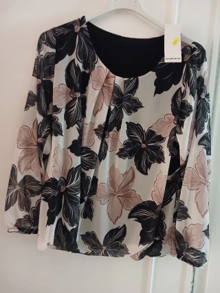 Completo donna elegante marrone e multicolor