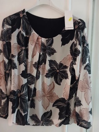 Completo donna elegante marrone e multicolor