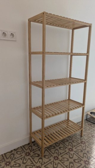 Estantería de bambú de 5 baldas