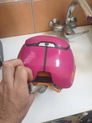 Casco rosa niña bici