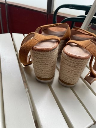 Sandalias Cuña Moda Talla 36 Camel