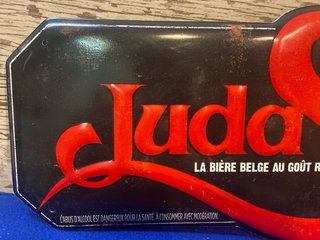 Chapa placa cartel Metálico de Cerveza Judas Belga