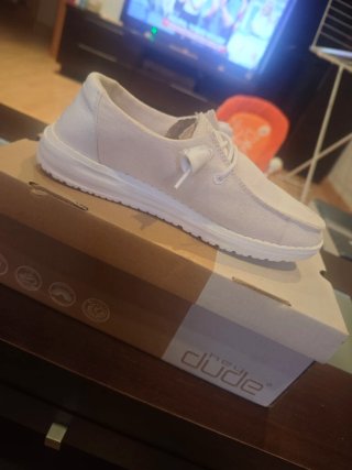 Zapatillas Hey Dude Wendy Slub Canvas Blancas Tall