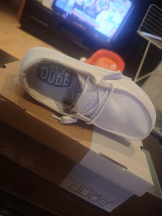 Zapatillas Hey Dude Wendy Slub Canvas Blancas Tall