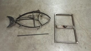 Escultura de atún de metal Giratorio  Artesanal