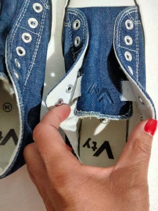 Zapatillas Vty Azul/Blanco Talla 36