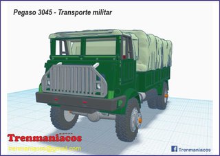 3D Design H0 - Pegaso 3045 Transporte Militar