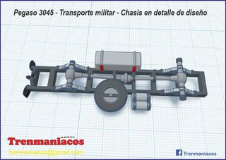 3D Design H0 - Pegaso 3045 Transporte Militar