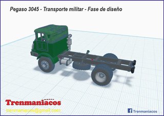 3D Design H0 - Pegaso 3045 Transporte Militar