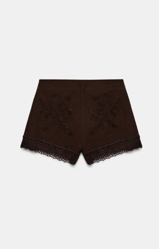 Conjunto Zara Kimono Bordado y Shorts XS-S